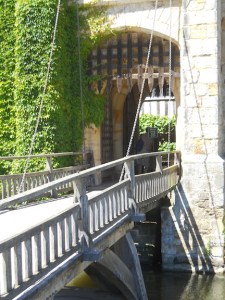 Yes, it has a moat and a drawbridge!