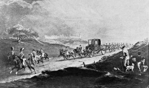 George III traveling from Windsor to London