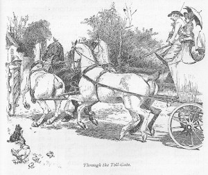 Through the tollgate: an example of the illustrations