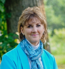 Mary-11 Color Blue w scarf smiling close-up 2- Like copy