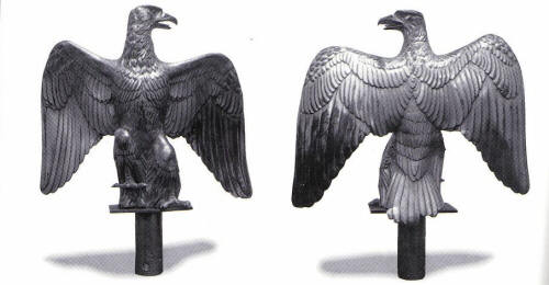 Two imperial eagles snatched from the French during the Battle of Salamanca