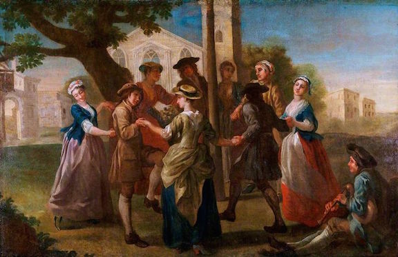 Francis Hayman and stuido, Country Dancers round the Maypole, oil on canvas, late 1730's (Victoria and Albert Museum, London)