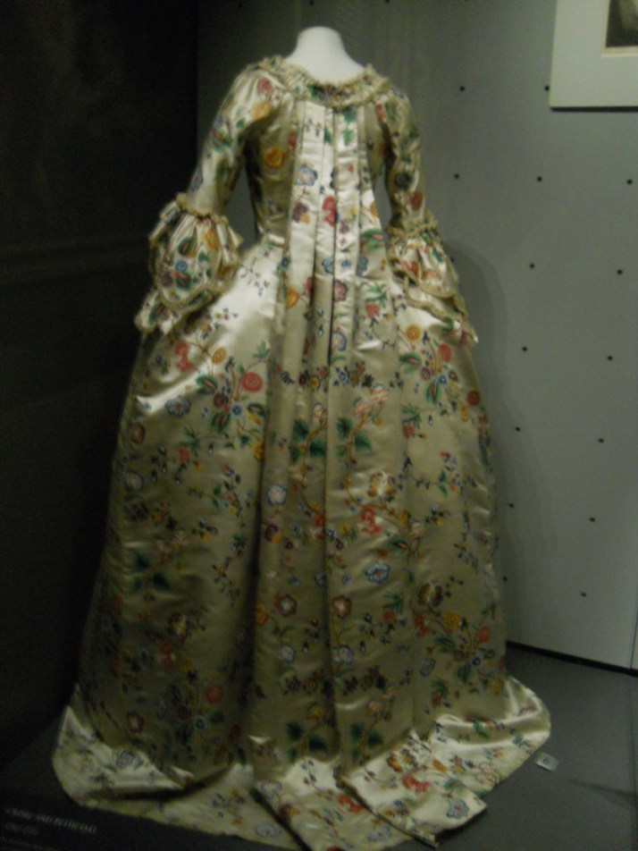 Painted silk gown