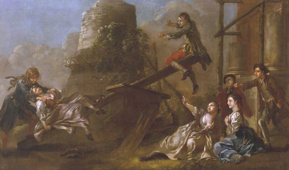 Francis Hayman and studio, The Play of See-saw, oil on canvas, 1740-43 (Tate, London)