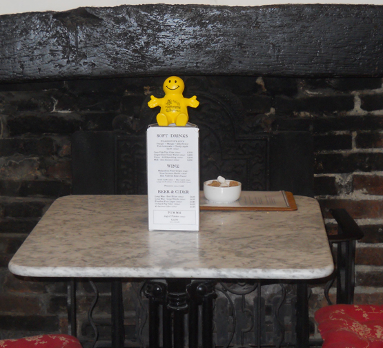 Squidge at a The Apiary Café in Alfriston