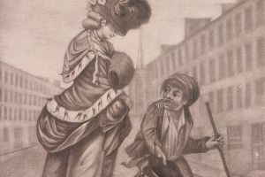 A-crossing-sweeper-clearing-the-street-for-a-fashionably-dressed-woman