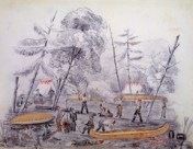 First Camp at Bytown By John By [Public domain], via Wikimedia Commons